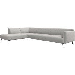 Hj�rnesofa i beige stof