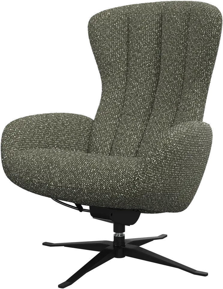 L�nestol + skammel i gr�n stof