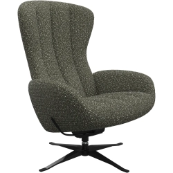 L�nestol + skammel i gr�n stof