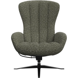 L�nestol + skammel i gr�n stof