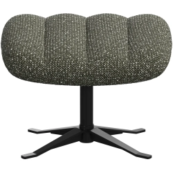 L�nestol + skammel i gr�n stof