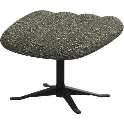 L�nestol + skammel i gr�n stof