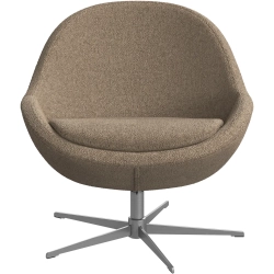 2 stk. l�nestole i beige/brun stof