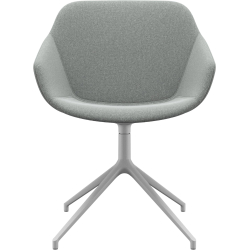 6 spisestole i gr�t stof med askegr� drejestel